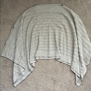 Gray Knit Poncho/Shawl